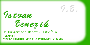 istvan benczik business card